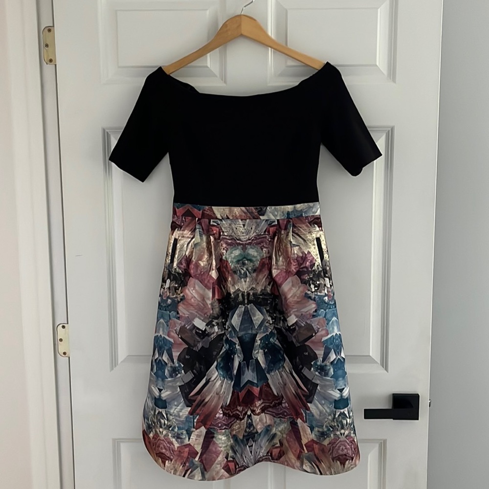 Ted Baker Metallic Tulip Fit Flare Dress